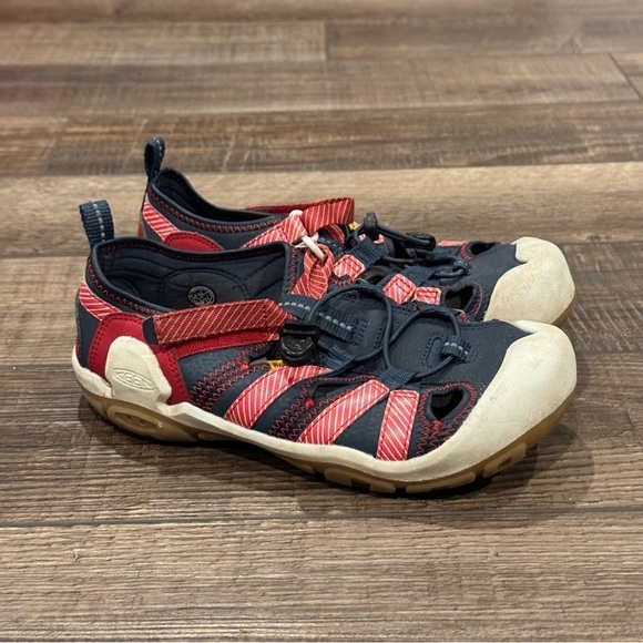 Keen Other - Keen Sandals Kids Blue Red Sport Hiking Fisherman Outdoor Washable Unisex Size 4